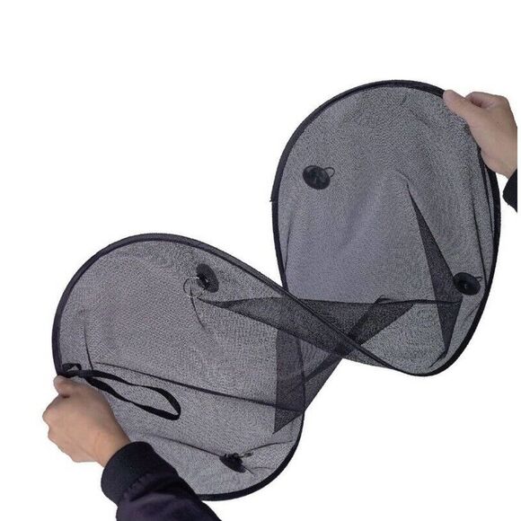 Auto Drive Rear Window Sun Shade Black Universal Fit UV Protection Mesh NEW - Picture 3 of 10